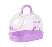 Pjeghbvop Cage ventilée pour petits animaux avec circulation de l'air sur le dessus, vision claire, bouteille d'eau pour surveillance des animaux de compagnie, excursions en plein air, cage de voyage