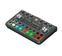 Pjeghbvop Carte son P99 Podcast de qualité studio, microphone à condensateur, transmission en direct, studio de musique, réduction du bruit, grande compatibilité, carte audio