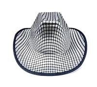 Pjeghbvop Chapeau de cowgirl ultra-clignotant avec boule disco miroir pour festivals de musique, chapeau de cowboy à miroir scintillant polyvalent chapeau de mariée chapeaux pour femmes chapeaux pour