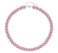 Pjeghbvop Élégant collier de baseball avec strass, boule disco et perles - Chaîne serpent tendance pour les amateurs de fitness - Chaîne en ton fait à la main, Einheitsgröße, comme décrit, Comme