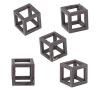 Pjeghbvop Lot de 5 décorations d'aquarium, grotte cubique, abris en céramique, habitat de crevettes, maison d'élevage de poissons pour décoration d'aquarium, chauffage Betta, thermomètres, gravier