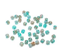 Pjeghbvop Lot de 50 dés ronds à six faces en acrylique de couleurs assorties 12 mm avec chiffres pour enfants
