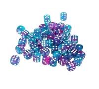 Pjeghbvop Lot de 50 dés ronds à six faces en acrylique de couleurs assorties 12 mm avec chiffres pour enfants