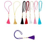 Pjeghbvop Lot de 8 perles de dévotion Tasbih uniques en verre coloré, accessoires portables pour prières et cadeaux religieux, bracelet de perles de dévotion