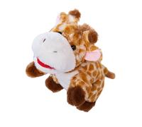 Pjeghbvop Marionnette animal avec bouche mobile, girafe | Bouche ouverte, mâchoire mobile, narration interactive, temps d'histoire, salle de classe,
