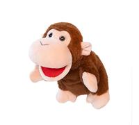Pjeghbvop Marionnette animal avec bouche mobile, singe | Bouche ouverte, mâchoire mobile, narration interactive, temps d'histoire, salle de classe,