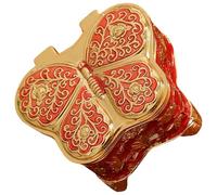 Pjeghbvop Organisateur de bijoux en métal, design portable en forme de papillon, étui de voyage peu encombrant, adapté pour une boîte vintage facile d'accès, taille unique, comme décrit