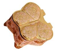 Pjeghbvop Organisateur de bijoux en métal, design portable en forme de papillon, étui de voyage peu encombrant, adapté pour une boîte vintage facile d'accès, taille unique, comme décrit