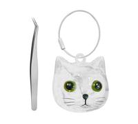 Pjeghbvop Porte-clés compact pour ranger les poils d'animaux, bouteille d'artefact transparente pour les célébrations commémoratives et comme cadeau pour les chats bien-aimés, support en PVC