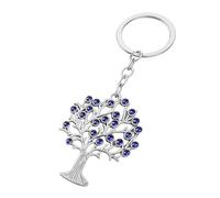 Pjeghbvop Porte-clés en alliage de zinc avec détails d'arbre complexes et cristal étincelant pour clés ou sacs Porte-clé symbolique, Einheitsgröße, comme décrit, Comme décrit
