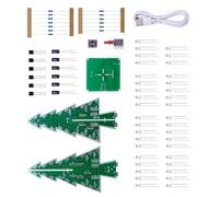 Pjeghbvop Projet d'apprentissage amusant pour assembler un sapin de Noël coloré avec des circuits imprimés et des instructions simples pour la lumière LED