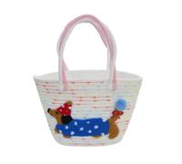 Pjeghbvop Sac fantastique en coton recy vec imprimé animal, trois préférences de mode, plus confortable, transporter des objets importants, shopping scolaire spacieux, Chiot bleu