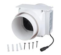 Pjeghbvop Ventilateur d'échappement silencieux en ligne 12 V, adapté pour le chauffage, le refroidissement, le jardin, la salle de bain, les évacuations, la ventilation, la cave, la circulation de