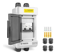 Pjerjzn Interrupteur de déconnexion pour panneaux solaires 100 A 1000 VDC PV Interrupteur d'arrêt extérieur 1 en 1 Boîte de disjoncteur IP66 étanche aux UV