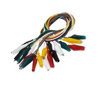 PJJYSVZP Lot de 10 Pinces Crocodiles à Double extrémité, 46 cm, for Test électrique à Faire soi-même