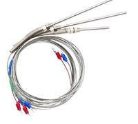 PJKTBEYI Sonde de température à Ressort Compression, thermocouple M8 0,5 m 1 2 Type KJ PT100 50 mm 100 0-400 °C(1m Type J,100mm)
