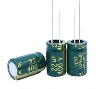 PJLANG Condensateur électrolytique en aluminium 400 V 2,2 µF 4,7 µF 6,8 µF 10 µF 15 µF 22 µF 33 µF 47 µF 68 µF 82 µF 100 µF 120 µF 150 µF 180 µF 220 µF(20PCS 400v10uf 10x13)