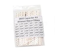 PJLANG Kit de condensateurs électroniques 36Values 1pF-10uF, assortiment de condensateurs céramiques CMS 1206, 22PF, 47PF, 22NF, 100NF, 2,2UF, 4,7UF, 0603, 0805(0603 16Value 320PCS)