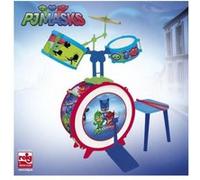 PJMASKS Batterie avec tabouret (Grosse caisse, deux tambours, bongo et cymbale)
