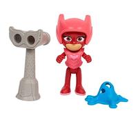 PJMASKS Hero Boost Figurine de chouette avec accessoires avec voiture moulée sous pression Owl Glide (lot de 2)
