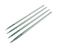 Peinture acrylique Ensemble de pinceaux aquarelle pointus, ronds et plats, poils doux, matériel de peinture artistique for débutants Sets de peinture acrylique avec pinceau(Green round head 4pc)