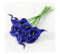 PJQUEKAIPJ Presque Naturel Bouquet de 3, 5 ou 10 Fleurs artificielles Blanches, lys Calla, for décoration de Maison, de Chambre, de Mariage, de Vase Fleurs artificielles(8,3Pcs)