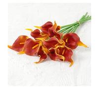 PJQUEKAIPJ Presque Naturel Bouquet de 3, 5 ou 10 Fleurs artificielles Blanches, lys Calla, for décoration de Maison, de Chambre, de Mariage, de Vase Fleurs artificielles(2,3Pcs)