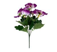 PJQUEKAIPJ Presque Naturel Bouquet de pensées artificielles en Plastique de 30 cm for décoration de Maison, de Chambre, de Jardin, de Mariage Fleurs artificielles(A)