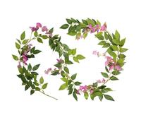 PJQUEKAIPJ Presque Naturel Guirlande de glycine Artificielle en Soie de 200 cm, Fausse Vigne Suspendue for fête, Mariage, Arche, décoration de Jardin Fleurs artificielles(Rose Red)