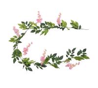 PJQUEKAIPJ Presque Naturel Guirlande de glycine Artificielle en Soie de 200 cm, Fausse Vigne Suspendue for fête, Mariage, Arche, décoration de Jardin Fleurs artificielles(Pink)