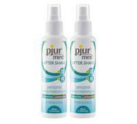 pjur med After-Shave Lot de 2 sprays de soin pour femmes et hommes, avec aloe vera pour un soin doux de la peau, efficace contre les brûlures du rasage, 100 ml