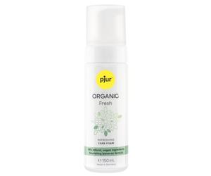pjur ORGANIC Fresh (150ml) - Mousse nettoyante intime - Utilisation facile sans eau - Sans parfum