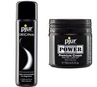 pjur ORIGINAL - Gel lubrifiant supérieur à base de silicone - Lubrification longue durée, sans coller & POWER - Gel lubrifiant pour le fist-fucking, avec une formule crémeuse (150ml)