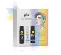 pjur Pride Box - Coffret de découverte avec des gels lubrifiants à base de silicone et d’eau - Idéal pour tester et découvrir - Pour le sexe, le sexe anal et les massages (3 x 30 ml)