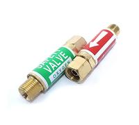 PJVPEJOD Clapet Anti-Retour Anti-Flashback Flame Buster 9/16 3/8" M16 Compatible avec Chalumeau à Gaz Acétylène Propane Pistolet de Soudage Torche de Coupe Utile(Torch Mount,BSP 9.525in (UK))