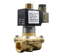 PJVPEJOD Électrovanne 1/4quot; 3/8quot; 1/2quot; 3/4quot; Vanne normalement Ouverte, vanne d'eau en Laiton, 220 V 24 V 1 pièce(AC220V-NBR,2 inch)