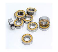 PJVPEJOD MR126RS Roulement de Couleur à Gorge Profonde 10 pièces 6x12x4 mm ABEC-3 Hobby Électrique RC Voiture Camion MR126 RS 2RS Roulements à Billes MR126-2RS Orange scellé