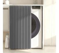 PJWDMWA Rideaux Cuisine Pliables Anti-poussière, Rideau Placard avec Rail Silencieux Auto-adhésif, Meuble Rideau Coulissant for Étagères de Garde-Manger(Grey,H170xW65CM)