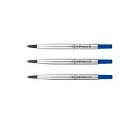 Parker Recharge stylo – Pointe moyenne M 0,7 mm – Encre bleue – Lot de 12