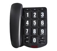 PK3000 Téléphone fixe filaire de bureau avec de grands boutons de mémoire de rappel fort pour les personnes âgées fixe fixe gros bouton amplifié avec téléphone fort pour les personnes âgées et les