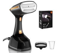PKBD Fer à repasser à vapeur de voyage,élimine les rides,réservoir d'eau amovible de 320ml et écran LED 3 vitesses, vaporisateur à main pour vêtements 1800w,idéal pour les voyages,maison,Bureau.noir