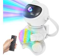 PKBD Haut-Parleur Bluetooth Intégré Astronaute Projecteur Ciel Étoile 8 Effets Nébuleuse LED Chambre Veilleuse Lampe Enfant Décoration Galaxie Projection Plafond Ambiant Lumineux- Lune