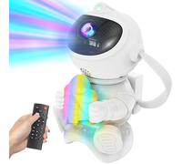 PKBD Haut-Parleur Bluetooth Intégré Astronaute Projecteur Ciel Étoile 8 Effets Nébuleuse LED Chambre Veilleuse Lampe Enfant Décoration Galaxie Projection Plafond Ambiant Lumineux-Dirigeable