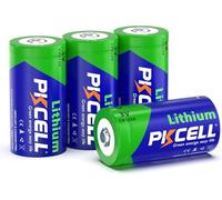 PKCELL CR123A Piles Lithium 3V, pour Système d'alarme, Non Rechargeables