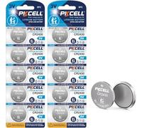 PKCELL Lot de 10 piles bouton au lithium CR2430 3 V