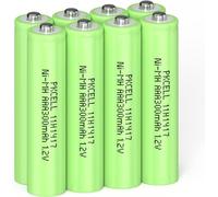 PKCELL Lot de 8 piles rechargeables AAA 300 mAh Ni-MH pour lampe solaire de jardin
