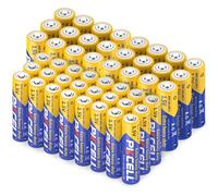 PKCELL Piles AA/R6P 24 pièces + Piles AAA /R03P 24 pièces,Carbon Zinc Piles jetables pour Bougies LED Montres Télécommandes Lampes de Poche