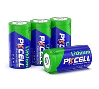PKCELL Piles Lithium CR123A 3,0 V 1500 mAh,Non Rechargeables,pour système d'alarme,Lot de 4