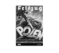 PKEUEHXTO Poster de film « Campagne en Pologne », 1940 - Troupes allemandes, 1939, décoration murale moderne pour chambre à coucher (40 x 60 cm)