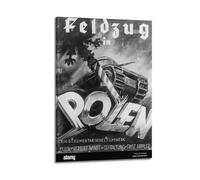 PKEUEHXTO Poster de film « Campagne en Pologne », 1940 Troupes allemandes, 1939, décoration murale sur toile moderne pour chambre à coucher, 20 x 30 cm